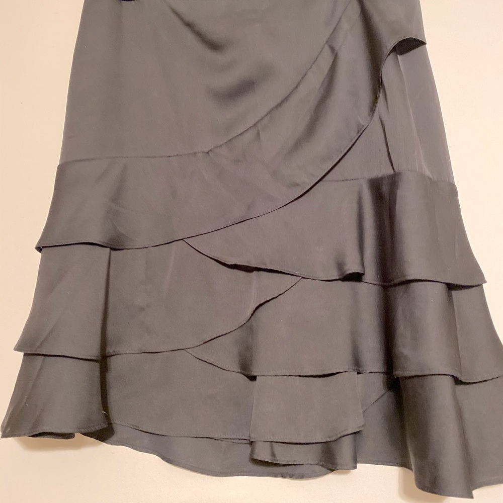 Black ruffle skirt